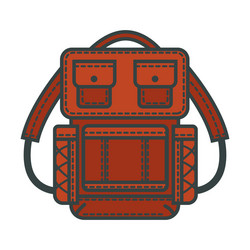 backpacks or rucksack flat icon vector image