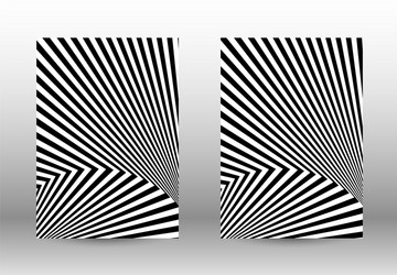 set of abstract patterns with distorted lines vector image