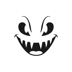 halloween icon scary evil smile vector image