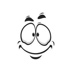 emoticon in good mood isolated happy smiley emoji vector image