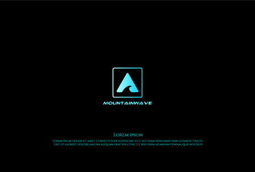 simple minimalist triangle mountain wave vector image