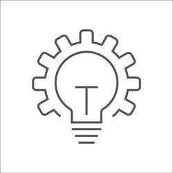 innovation icon light bulb and gear vector image