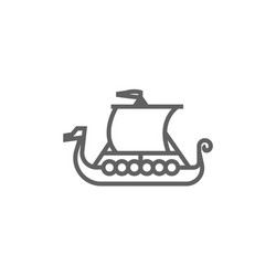 old ship line icon vector image