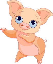 pig dance vector image