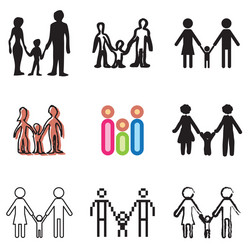 icons family vector image