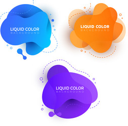 fluid gradient shapes composition set vector image