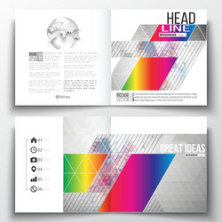 set annual report business templates vector image