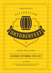 oktoberfest beer festival celebration retro vector image