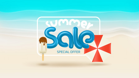 summer sale special offer concept poster template vector image