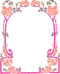 art nouveau frame vector image