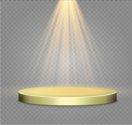 golden podium on a transparent backgroundthe vector image