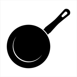 cooking pan sign in top view vector image