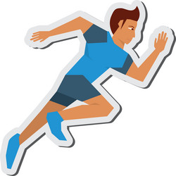 running man icon vector image