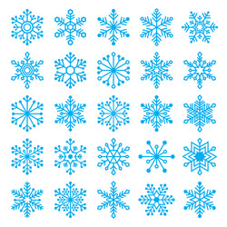 christmas snowflakes set vector image