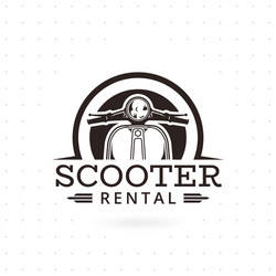 scooter rental emblem vector image