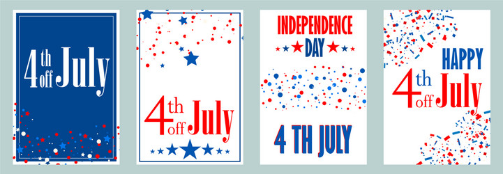 4th july usa independence day vector image