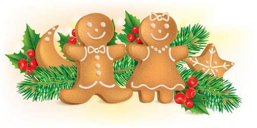 christmas cookies vector image