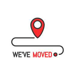 have move icon we moved sign location pin vector image