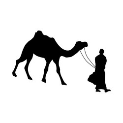 camel silhouette black vector image