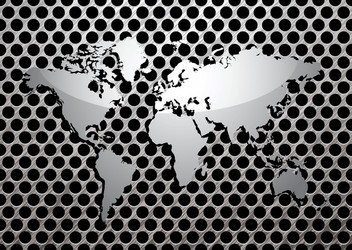 metal grill world vector image