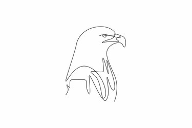 national bird day single continuous line drawing vector image