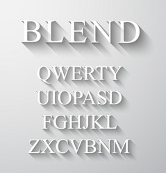 classic alphabet with modern long shadow effect vector image