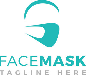 abstract facial mask logo design vector image