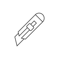 stationery knife outline icon vector image