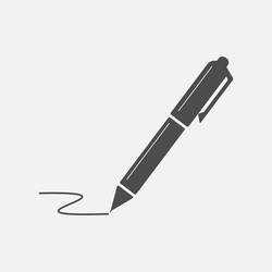 pen icon isolated flat design vector image