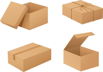 cardboard boxes vector image