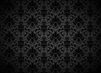 seamless black floral background vector image