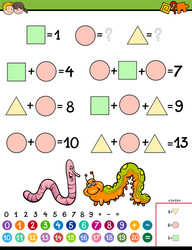 maths calculation educational game for kids vector image