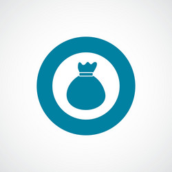 bag icon bold blue circle border vector image