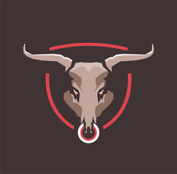 bull head emblem vector image