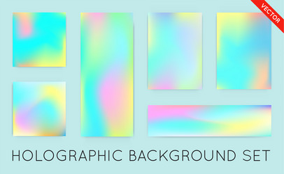 holographic background vibrant neon pastel texture vector image