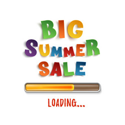 big summer sale loading poster template vector image