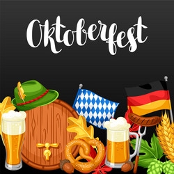 Oktoberfest welcome to beer festival invitation vector