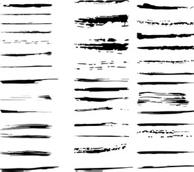 collection of design elements grunge brush strokes vector image