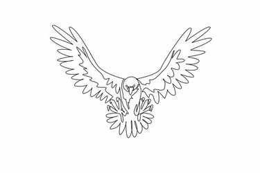 national bird day one continuous line drawing vector image