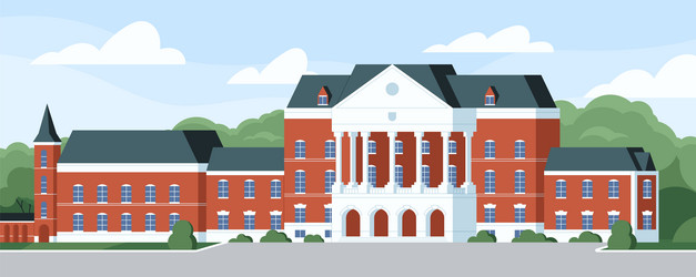 University building exterior classic european vector