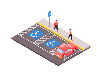 isometric car park vector image