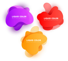 fluid gradient shapes composition set vector image