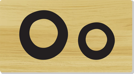 wooden letter o vector image