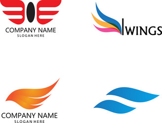 wing logo symbol vector image