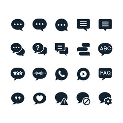 speech bubble icons vector image