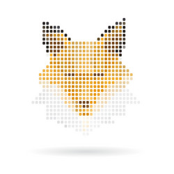 fox head abstract isolated vector image