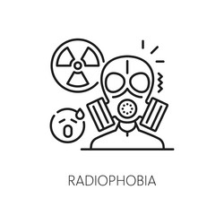 human radiophobia phobia mental health icon vector image