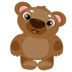 toy brown cartoon bear isolated vector image