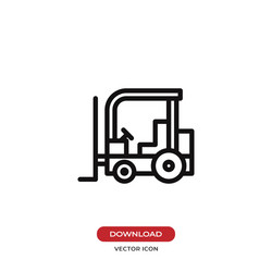 forklift icon vector image