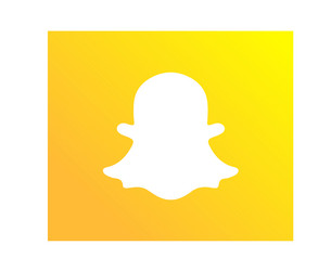 snapchat social media icon symbol design vector image